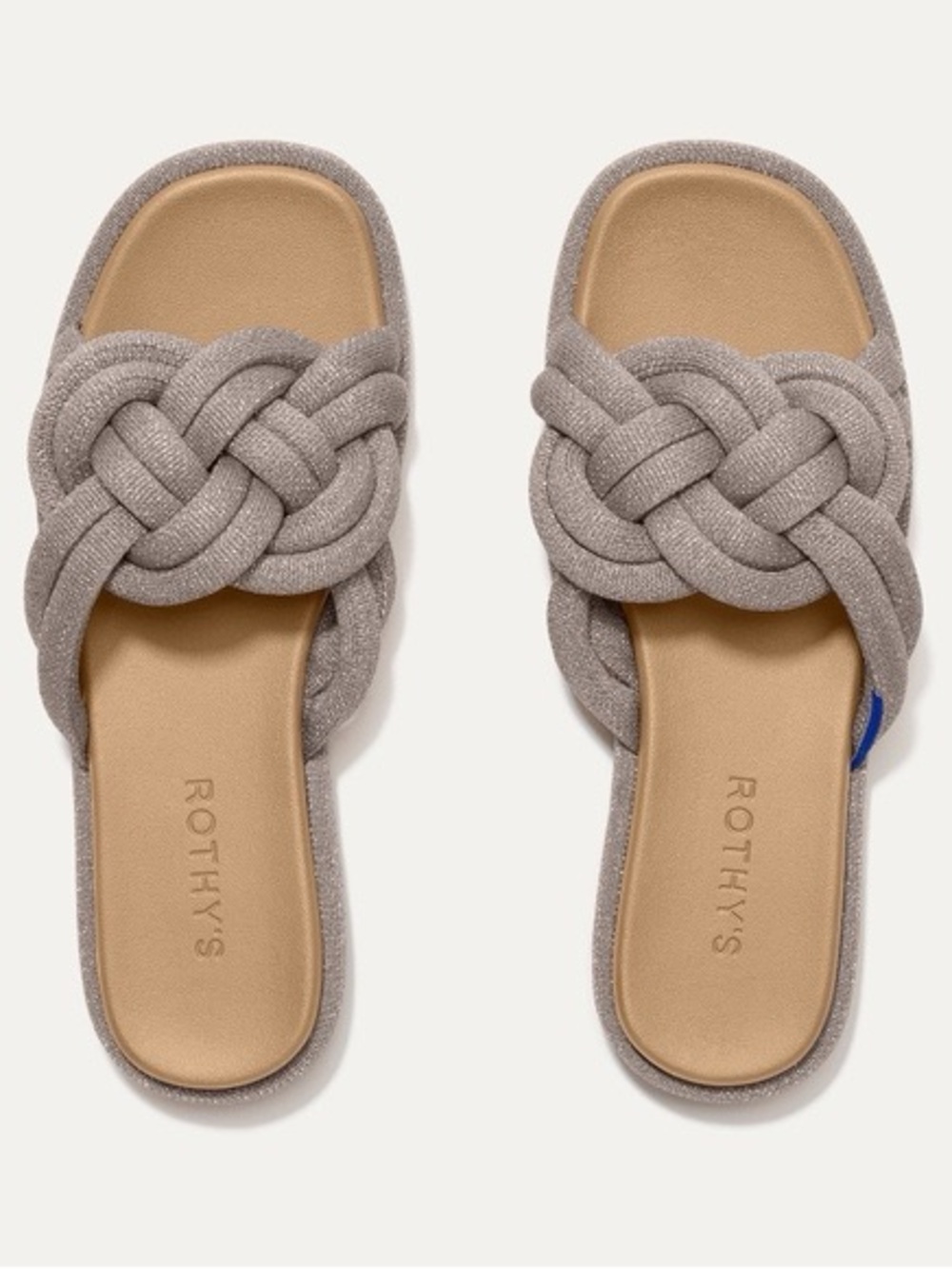 Rothy's The Summer Sandal in Silver NEW size 9